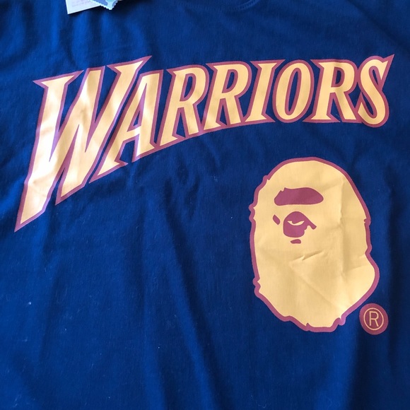 Bape x Mitchell and Ness Warriors Tee - Picture 3 of 7